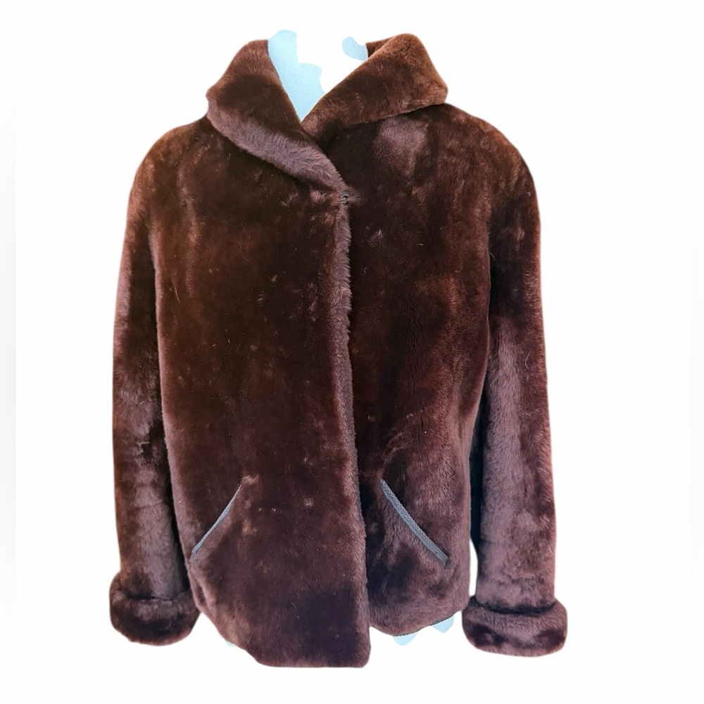 1940s-60s Superior Fur Shop Brown Mouton Fur‎ Coat